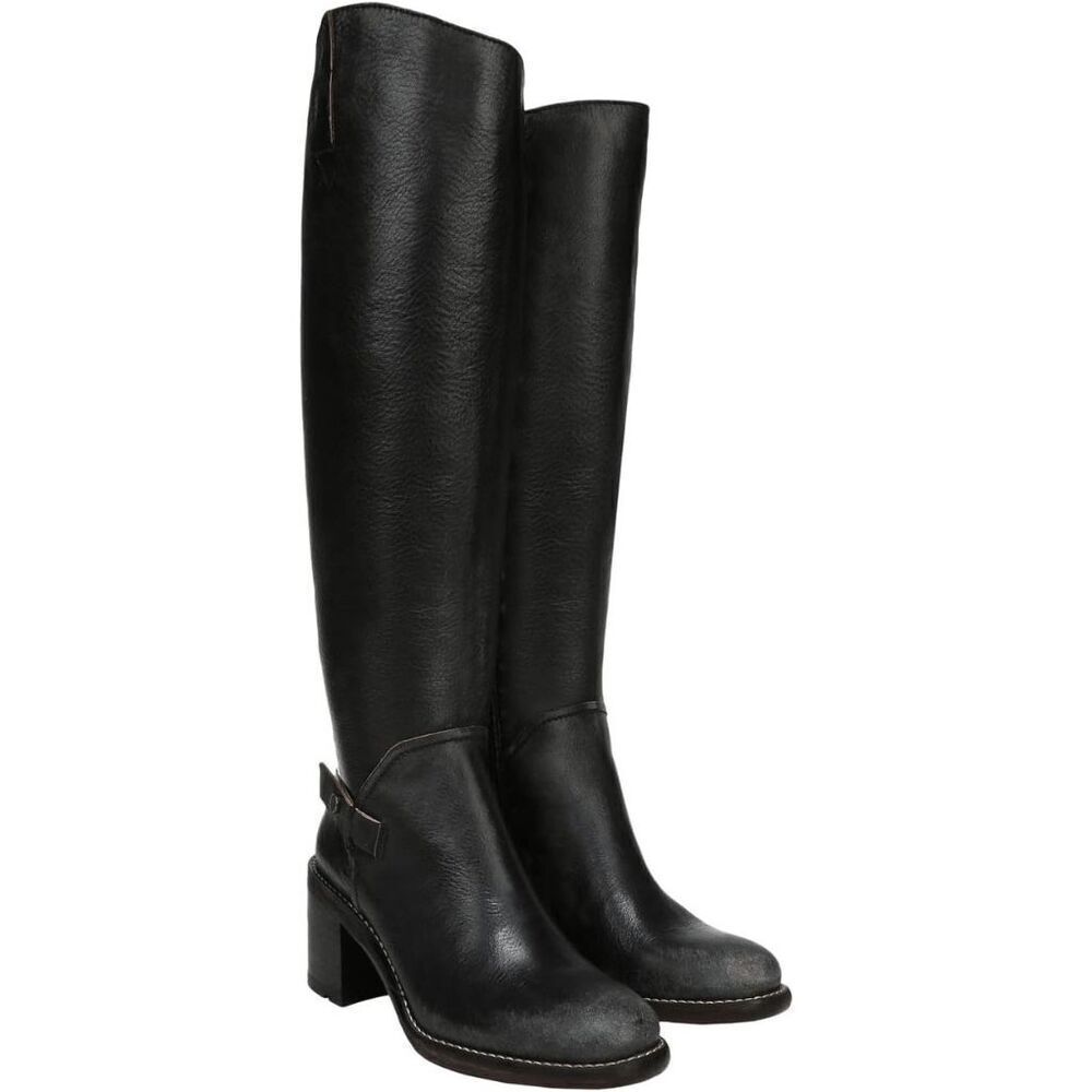 Franco Sarto Women's l-Kiana‎ Wide Calf Knee High Boot Rustic Black Size 5.5M